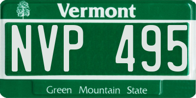 VT license plate NVP495