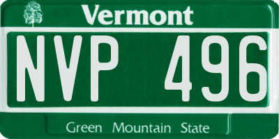 VT license plate NVP496