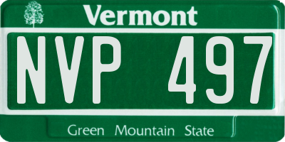 VT license plate NVP497