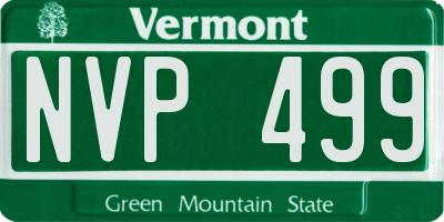 VT license plate NVP499