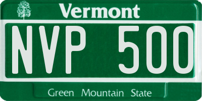 VT license plate NVP500