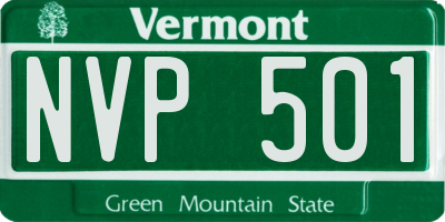 VT license plate NVP501