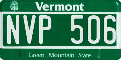 VT license plate NVP506