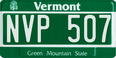 VT license plate NVP507