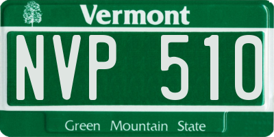 VT license plate NVP510