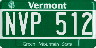 VT license plate NVP512