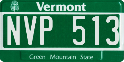 VT license plate NVP513