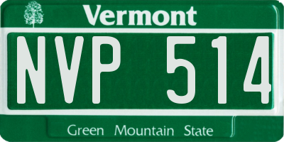 VT license plate NVP514