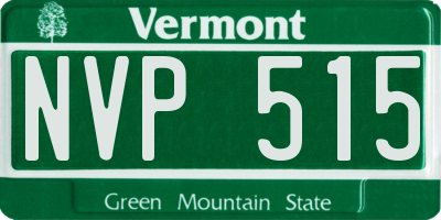 VT license plate NVP515