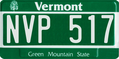 VT license plate NVP517