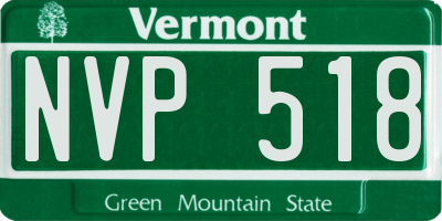 VT license plate NVP518