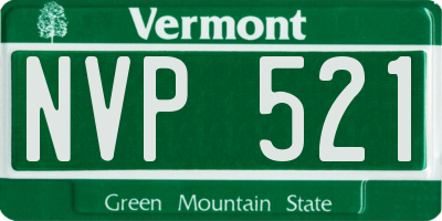 VT license plate NVP521