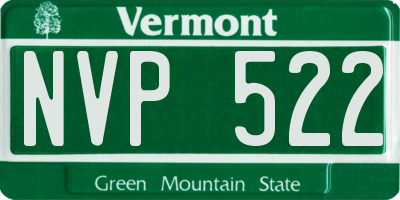 VT license plate NVP522