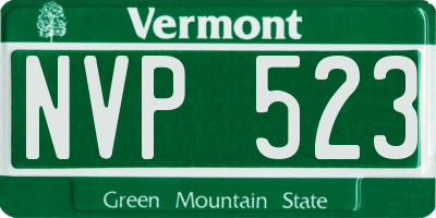 VT license plate NVP523