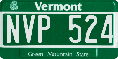 VT license plate NVP524