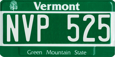 VT license plate NVP525