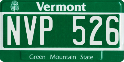 VT license plate NVP526