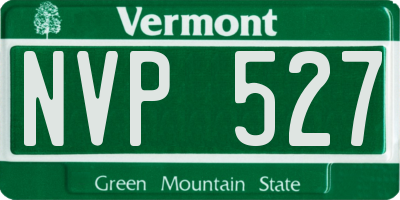 VT license plate NVP527