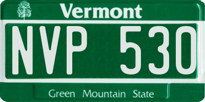 VT license plate NVP530