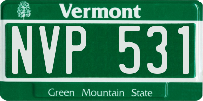 VT license plate NVP531