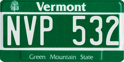 VT license plate NVP532