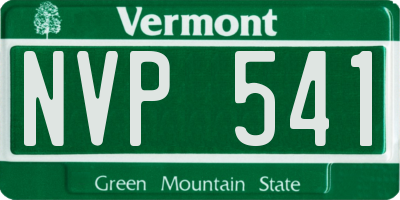 VT license plate NVP541