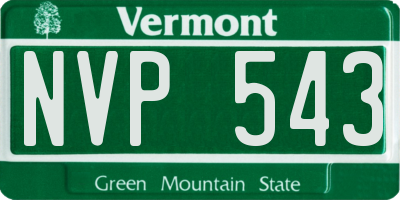 VT license plate NVP543