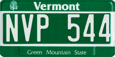 VT license plate NVP544