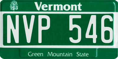 VT license plate NVP546
