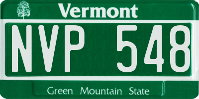 VT license plate NVP548