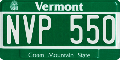 VT license plate NVP550