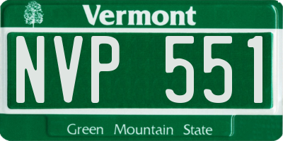 VT license plate NVP551