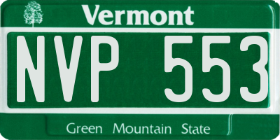 VT license plate NVP553