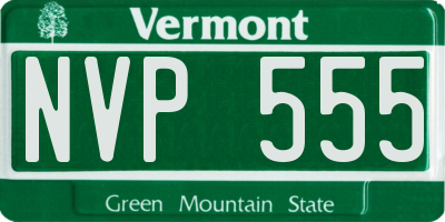 VT license plate NVP555
