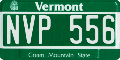 VT license plate NVP556