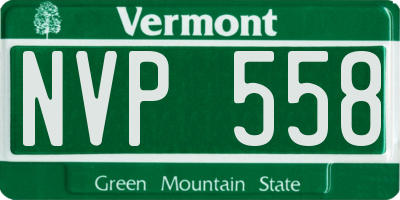 VT license plate NVP558