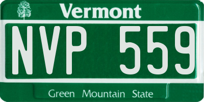 VT license plate NVP559