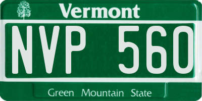 VT license plate NVP560