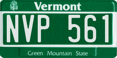 VT license plate NVP561