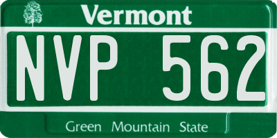 VT license plate NVP562