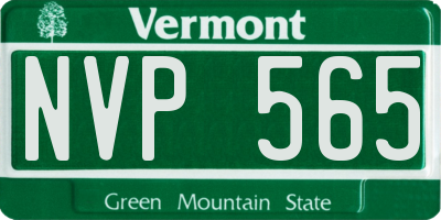 VT license plate NVP565
