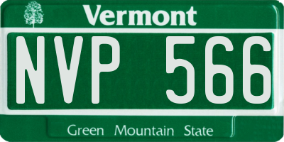 VT license plate NVP566