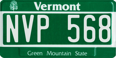 VT license plate NVP568