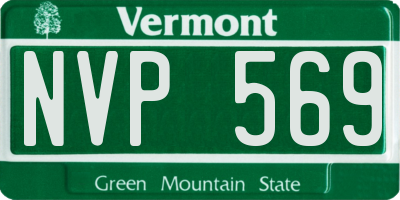VT license plate NVP569