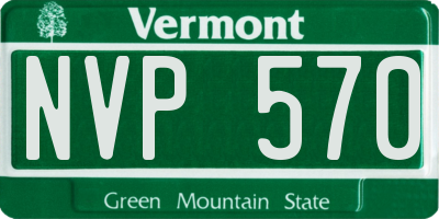 VT license plate NVP570