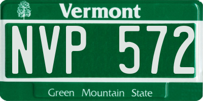 VT license plate NVP572
