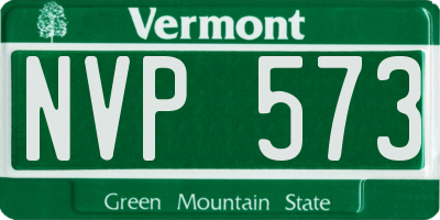 VT license plate NVP573