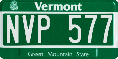 VT license plate NVP577