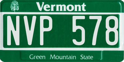 VT license plate NVP578