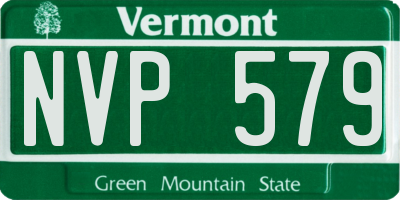 VT license plate NVP579